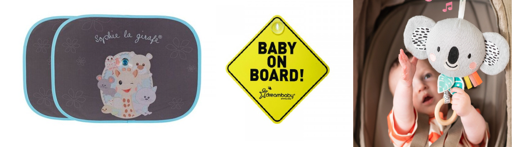 Σήμα αυτοκινήτου Baby on Board Κίτρινο-Μαύρο DreamBaby BR74717